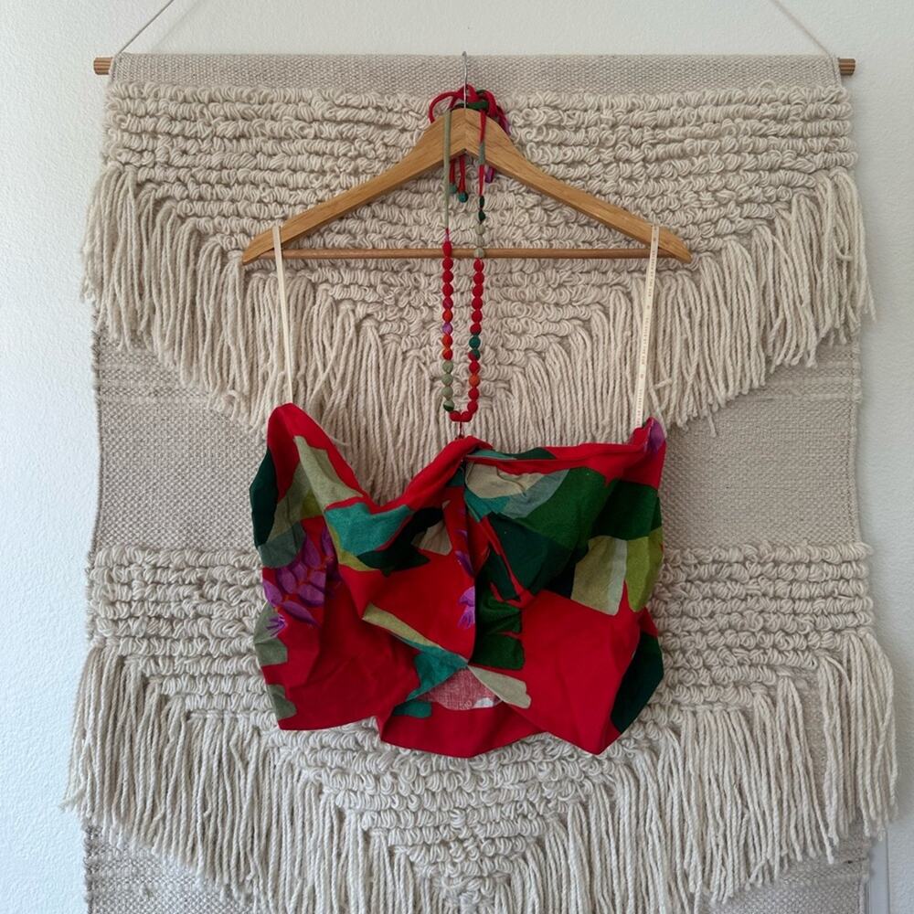 Farm Rio Heliconia Halter Crop Top